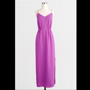 J.Crew racerback maxi dress in ‘Bright Amethyst’